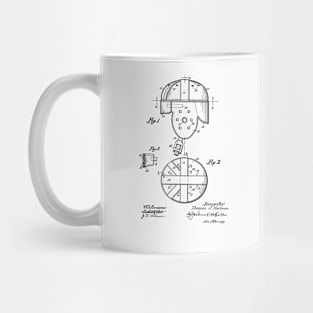 Football Helmet VINTAGE PATENT DRAWING Mug